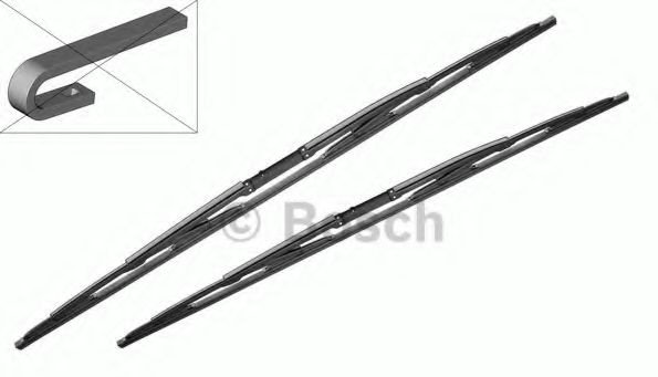 Щетка каркасная Bosch 3397005808 650 мм, 2 шт купить,NaN