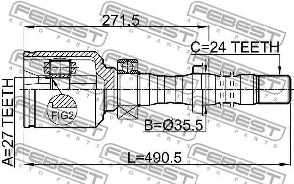 FEBEST шрус 0111-ACA31RH купить,NaN