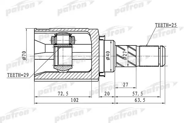PATRON шрус PCV1421 купить,NaN