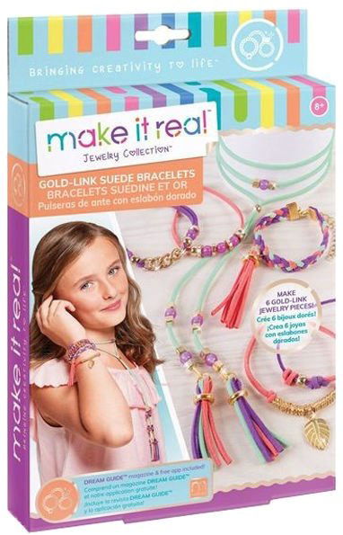 Набор Make It Real Gold Link Suede Bracelets 1207