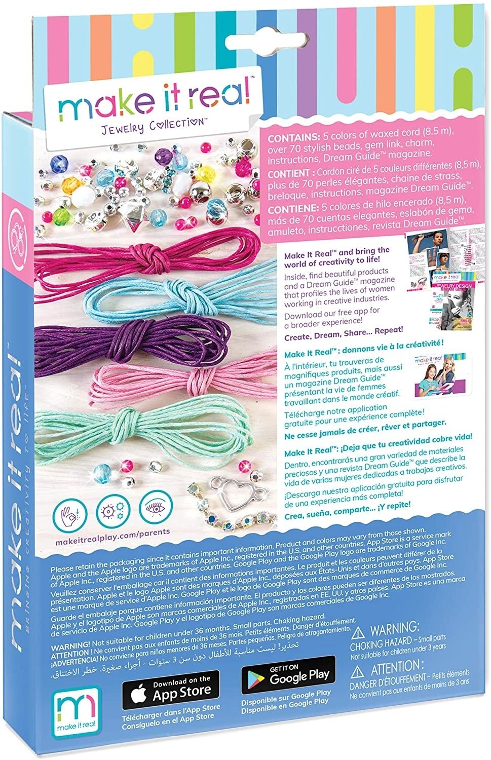 Набор Make It Real Rainbow Bling Bracelets 1206 купить,0