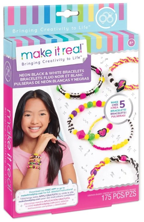 Набор Make It Real Retro Neon Black & White Bracelets