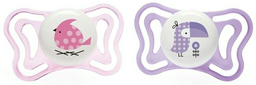 Chicco Physio Light Girl 2 шт от 2 мес розовый