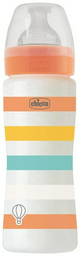 Chicco: Бутылочка Wellbeing для кормления силикон 330 мл 4м+, оранжевый