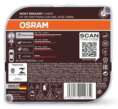 Автолампа Osram 64210NL-HCB галогенная, 2 шт купить,0