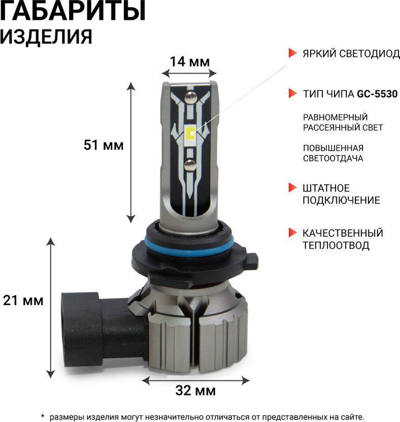 AUTOPROFI X2-HB4 светодиодная HB4, 2 шт купить,NaN