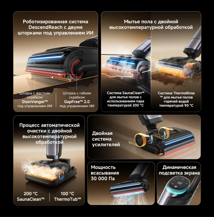 Пылесос Dreame H16 Pro Steam черный - ForteMarket Пылесос Dreame H16 Pro Steam черный купить,486990