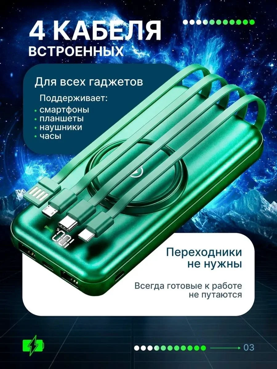 Power Bank Yili MC-001 PB30000-GREEN-4C зеленый купить,NaN