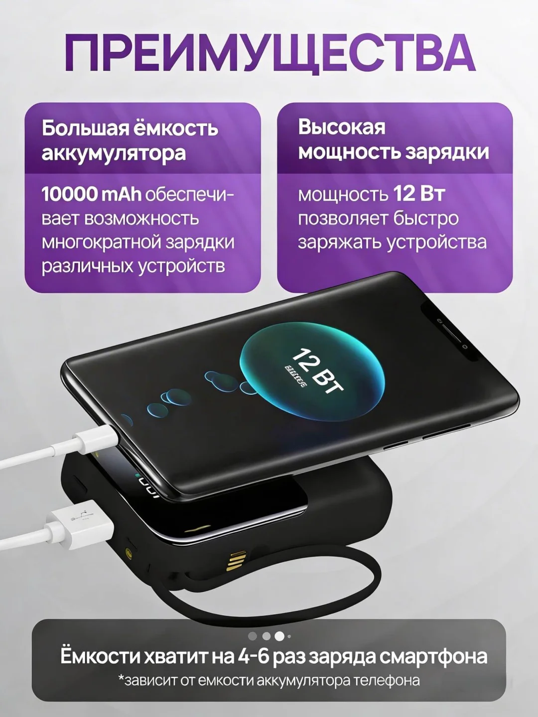 Power Bank Yili RTBS 1 PB10K-BLACK-4C черный купить,NaN