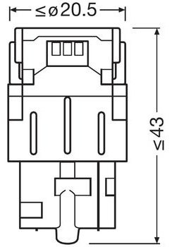Автолампа Osram 7505DRP-02B светодиодная, 2 шт