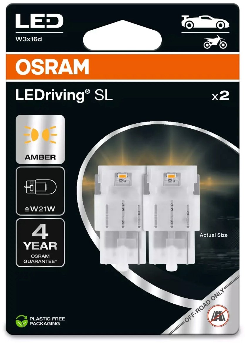 Osram 7505DYP-02B светодиодная W21W, 2 шт