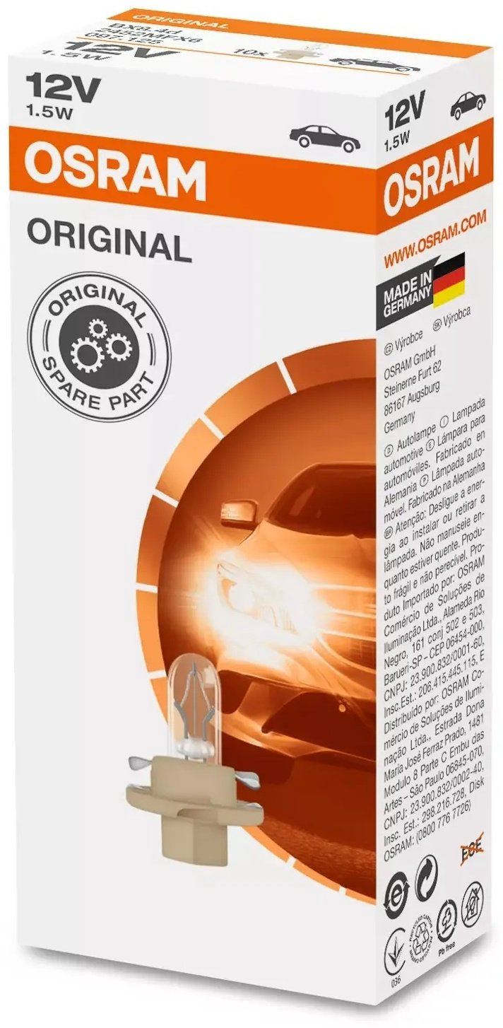 Автолампа Osram 2452MFX6 галогенная, 1 шт купить,NaN