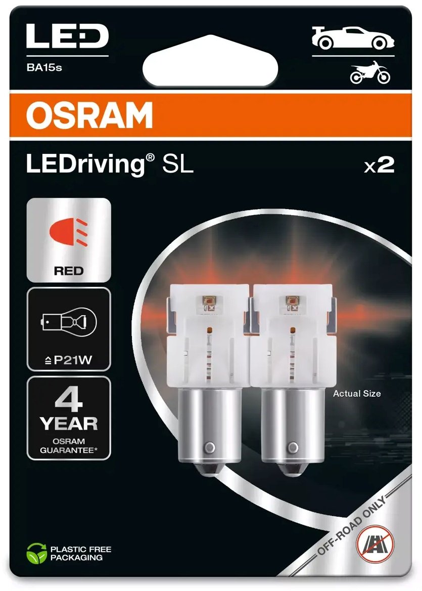 Osram 7506DRP-02B светодиодная P21W, 2 шт