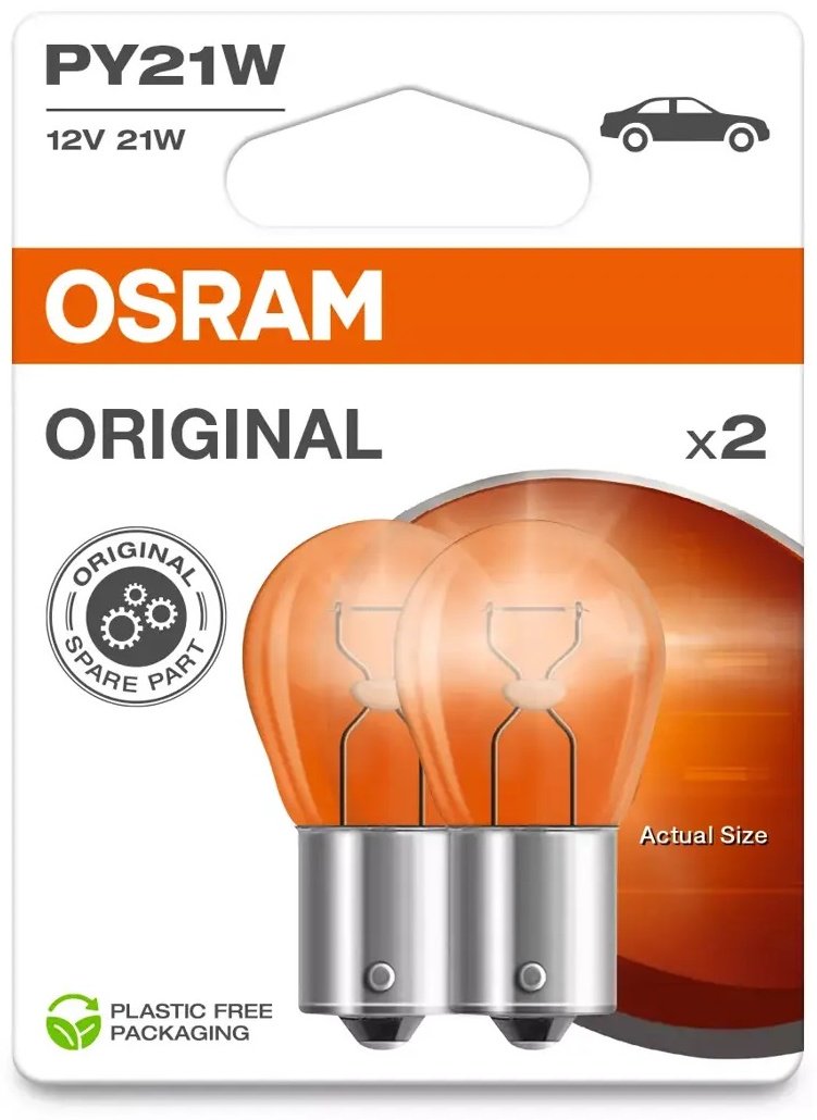 Osram 7507-2BL накаливания PY21W, 2 шт купить,NaN