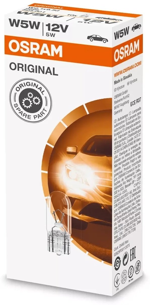 Osram 2825 галогенная W5W, 10 шт