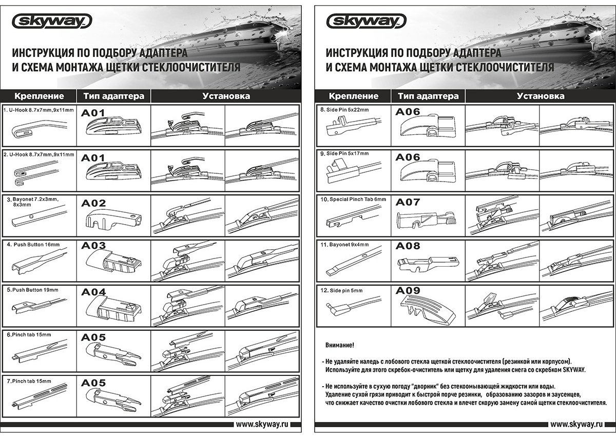 Щетка бескаркасная Skyway S02701059 380 мм, 1 шт купить,NaN