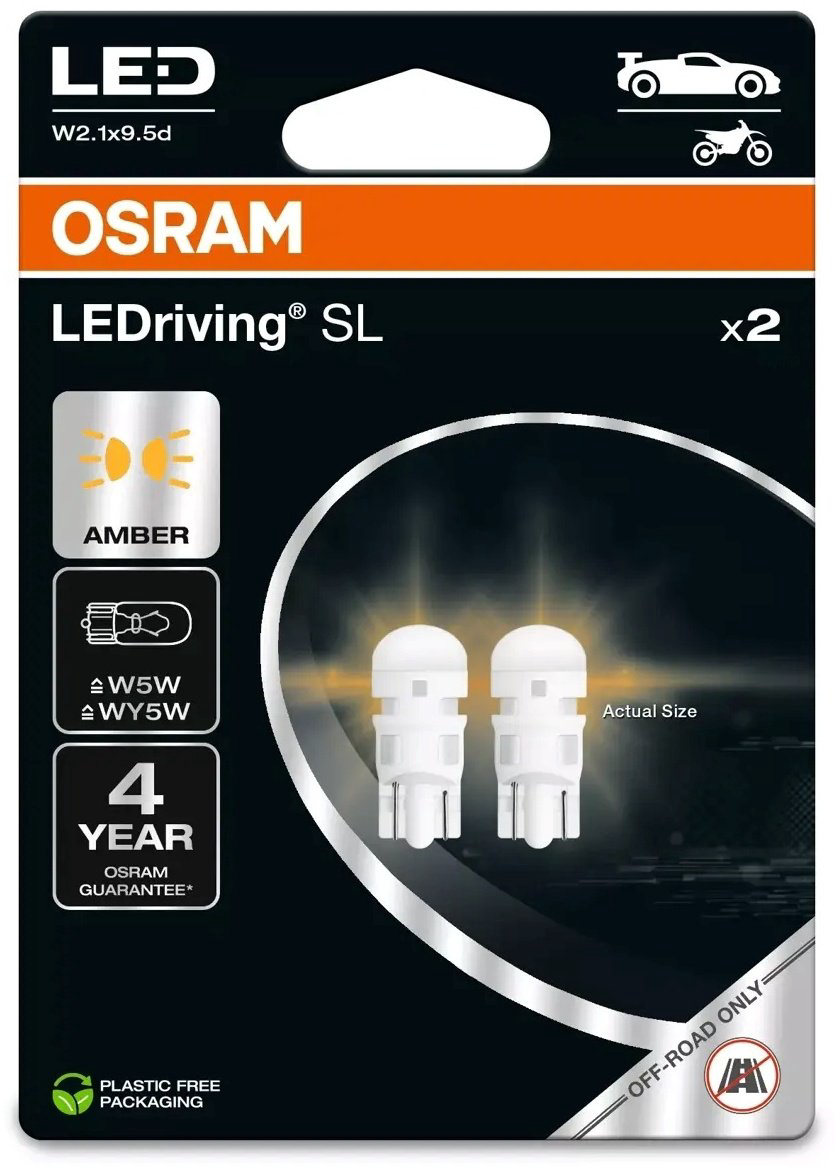 Автолампа Osram 2827DYP-02B светодиодная, 2 шт купить,NaN