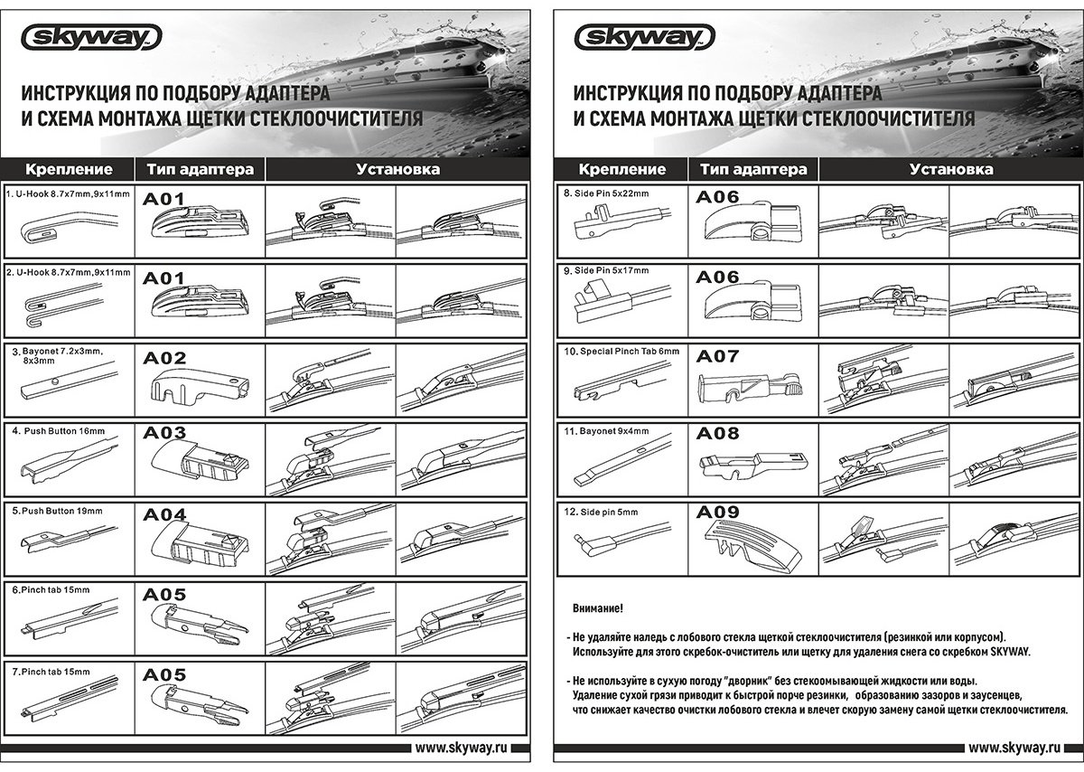 Щетка бескаркасная Skyway S02701063 480 мм, 1 шт купить,NaN