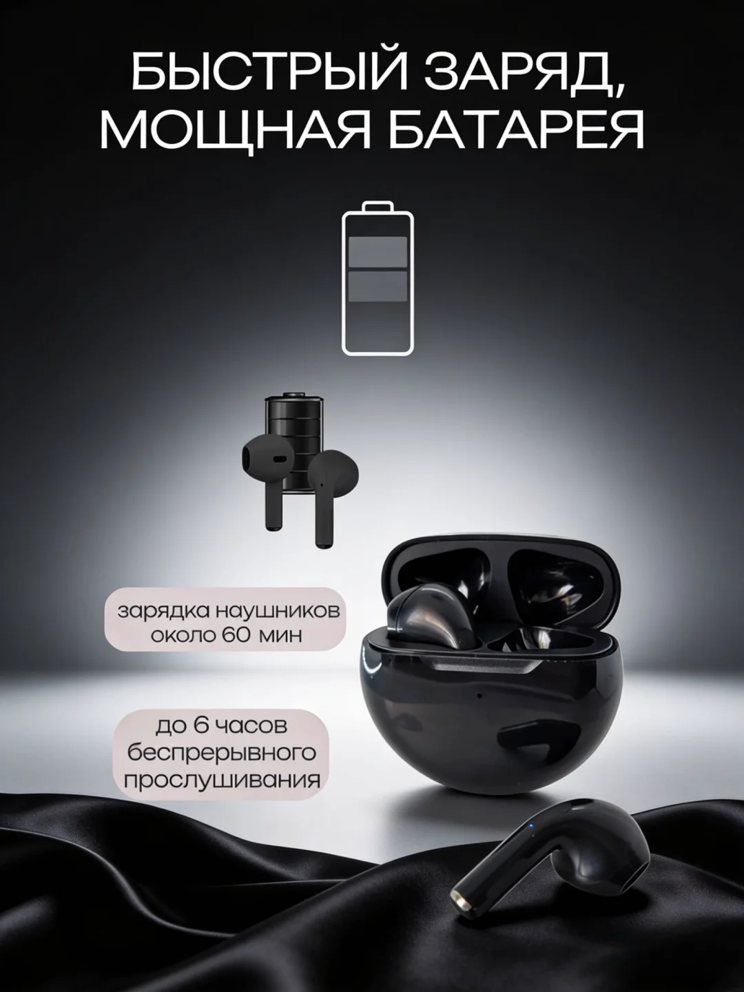 Наушники Yili PRO6 FRT-PRO-BLK-8821 черный купить,NaN