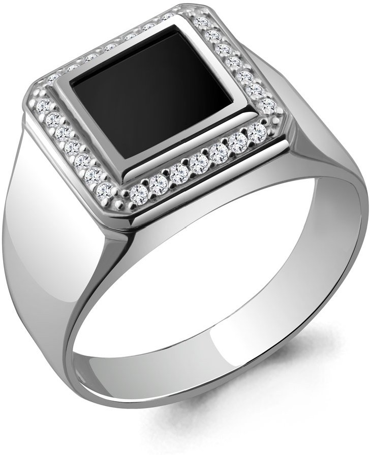 Мужская печатка Aquamarine 62129Ч 18,5р купить,NaN