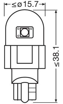 Автолампа Osram 921DWP-02B светодиодная, 2 шт купить,NaN