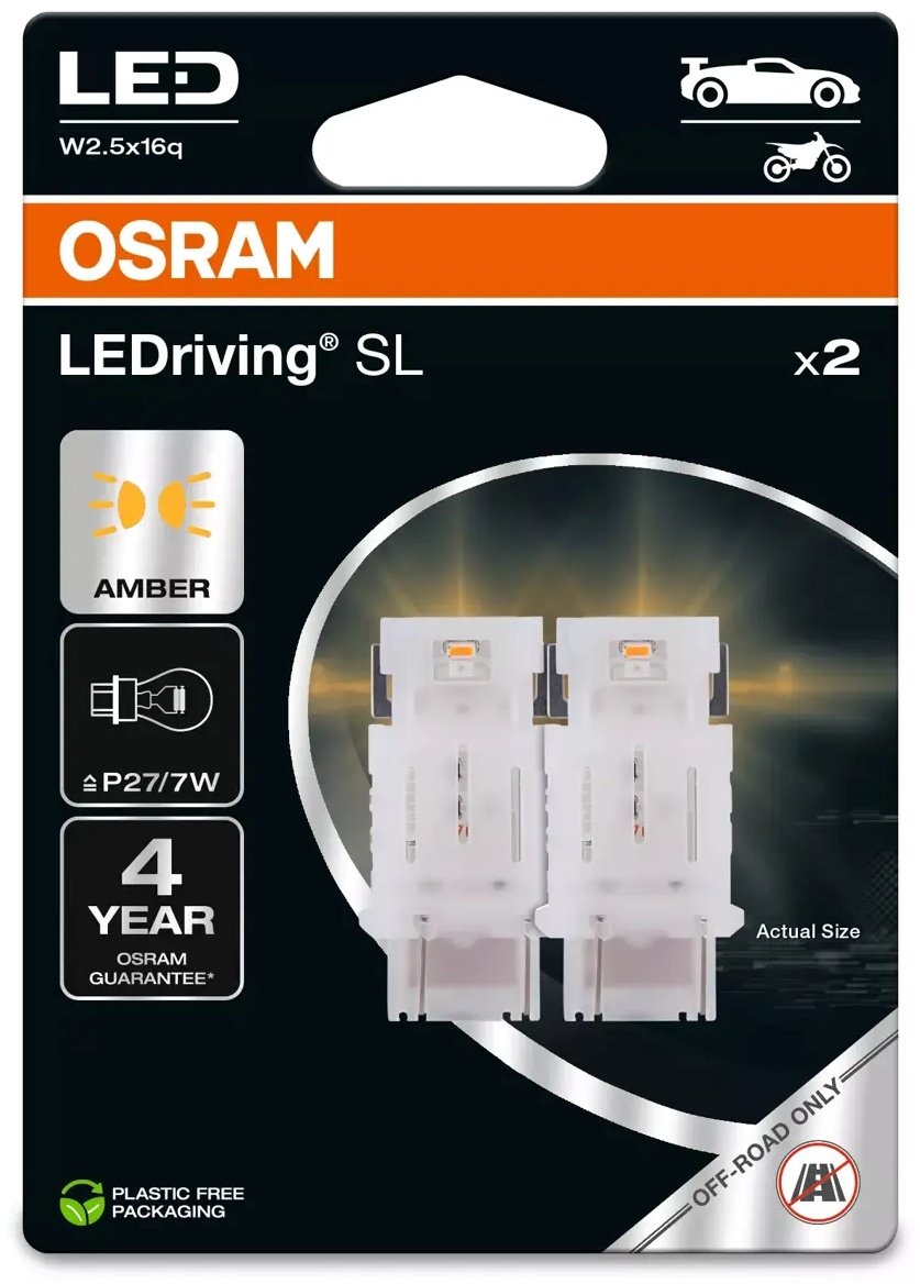 Osram 3157DYP-02B светодиодная P27/7W, 2 шт