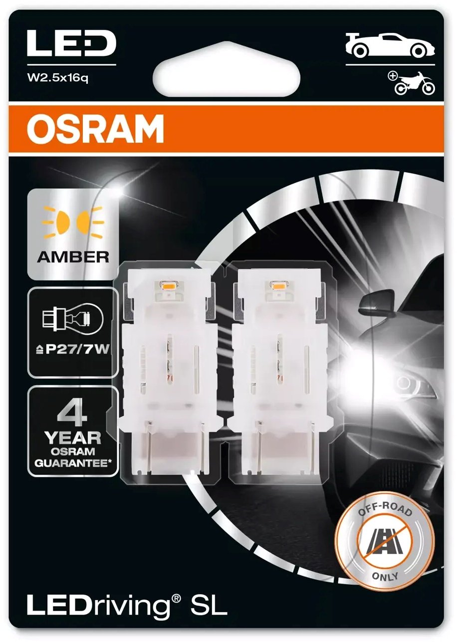 Osram 3157DYP-02B светодиодная P27/7W, 2 шт купить,0