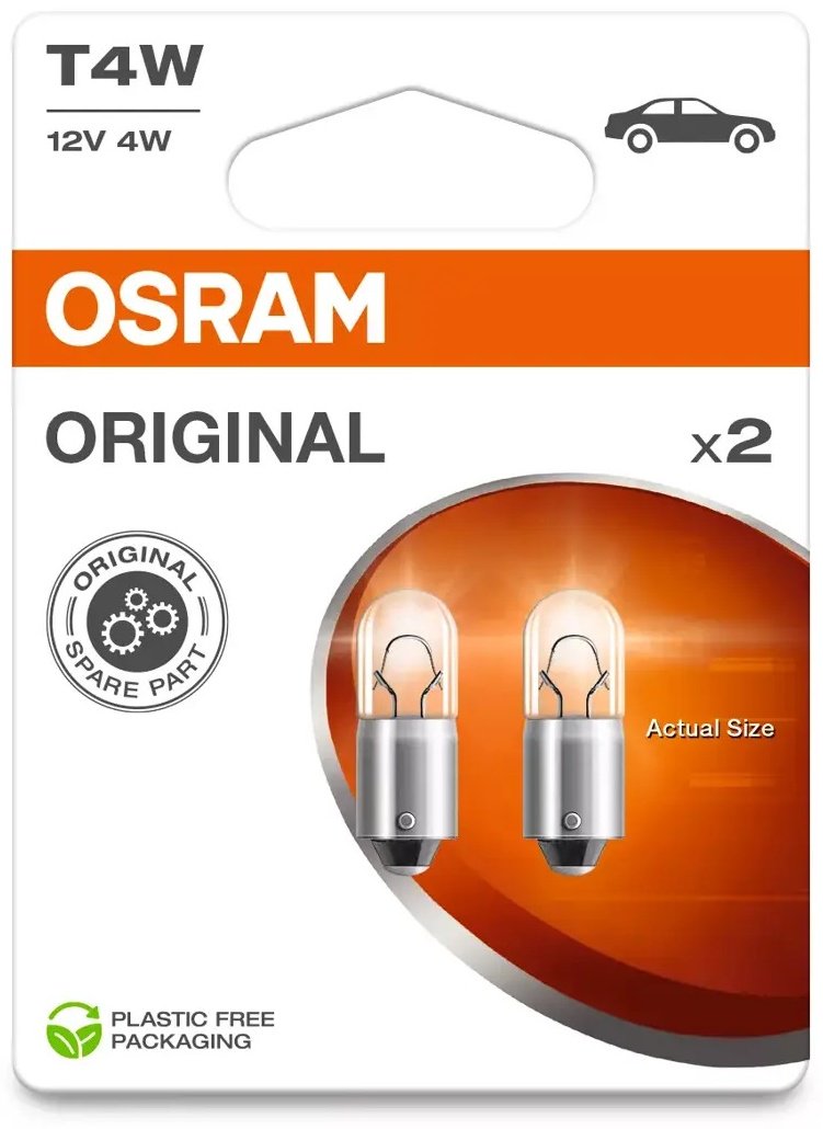 Osram 3893-2BL накаливания T4W, 2 шт купить,NaN