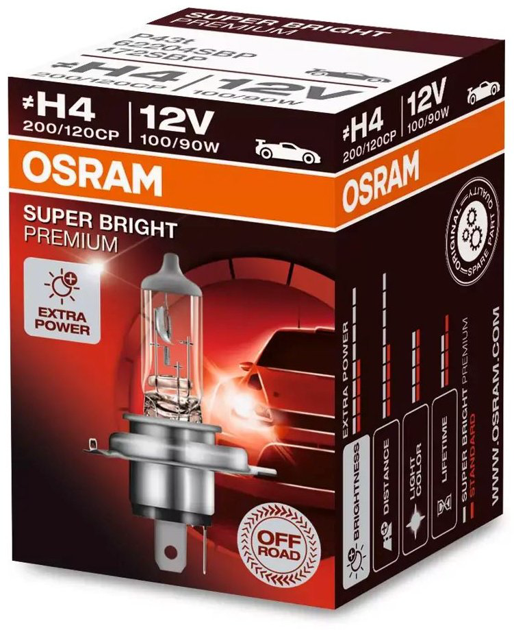 Osram 62204SBP галогенная H4, 1 шт