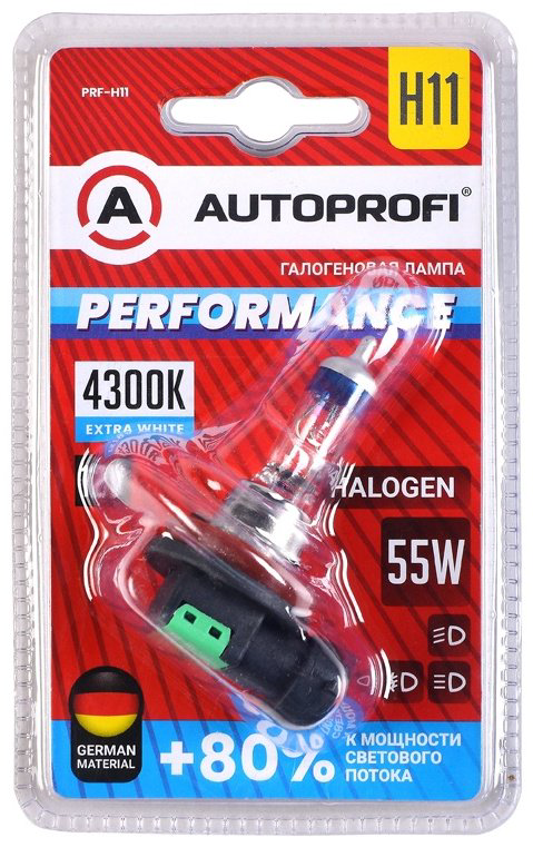 Автолампа AUTOPROFI PRF-H11 галогенная, 1 шт