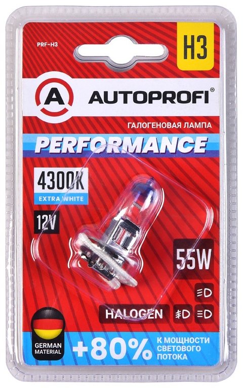Автолампа AUTOPROFI PRF-H3 галогенная, 1 шт