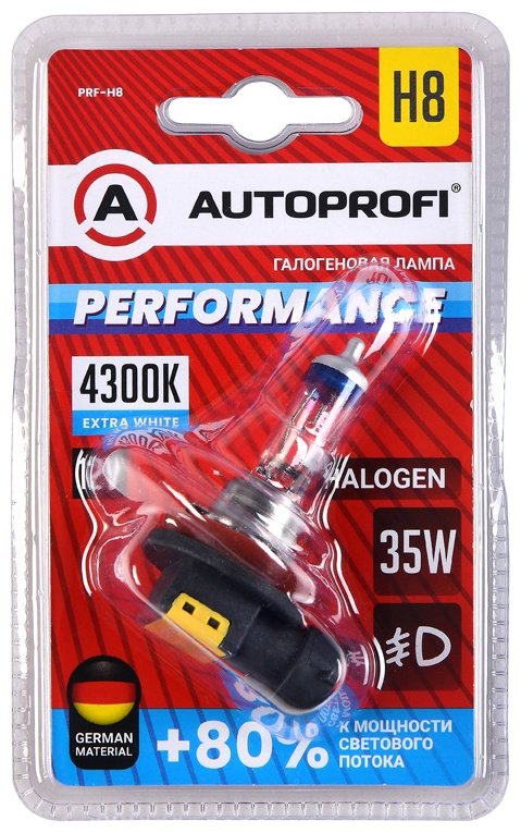 Автолампа AUTOPROFI PRF-H8 галогенная, 1 шт купить,NaN