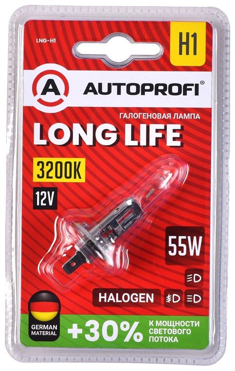 Автолампа AUTOPROFI LNG-H1 галогенная, 1 шт