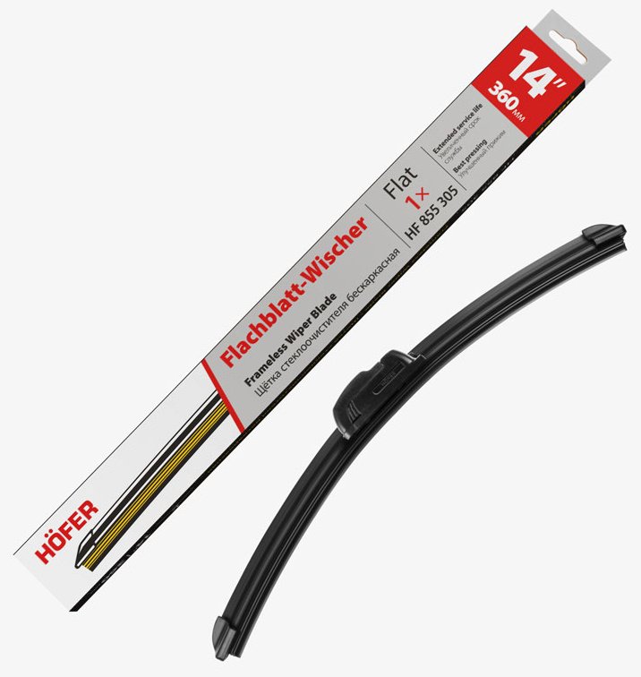 Щетка бескаркасная HOFER HF855305 360 мм, 1 шт купить,NaN