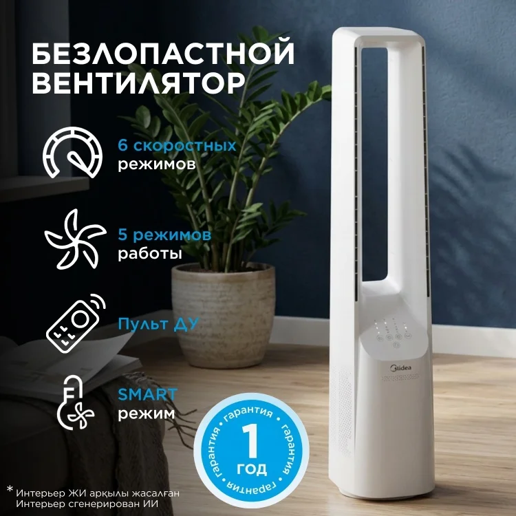 Вентилятор Midea AMS150F-MD белый купить,69990