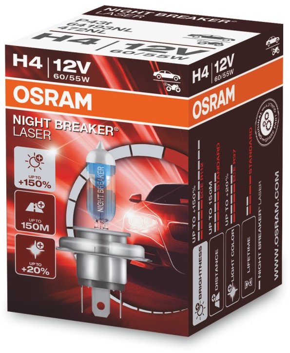 Автолампа Osram 64193NL-HCB галогенная, 1 шт