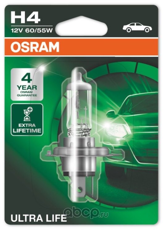 Автолампа Osram 64193ULT-01B галогенная, 1 шт