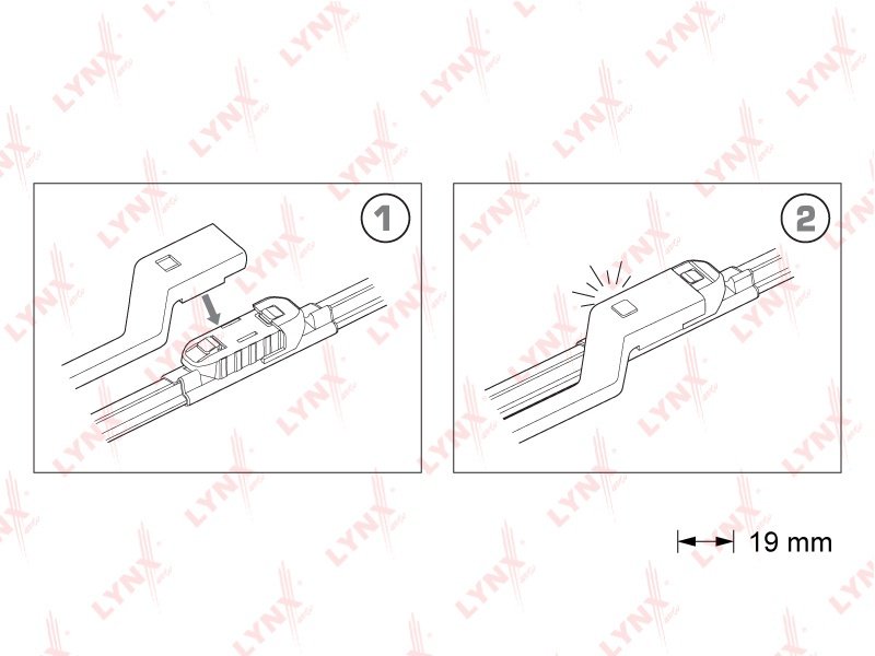 Щетка бескаркасная LYNXauto XF6045P 600 мм, 2 шт