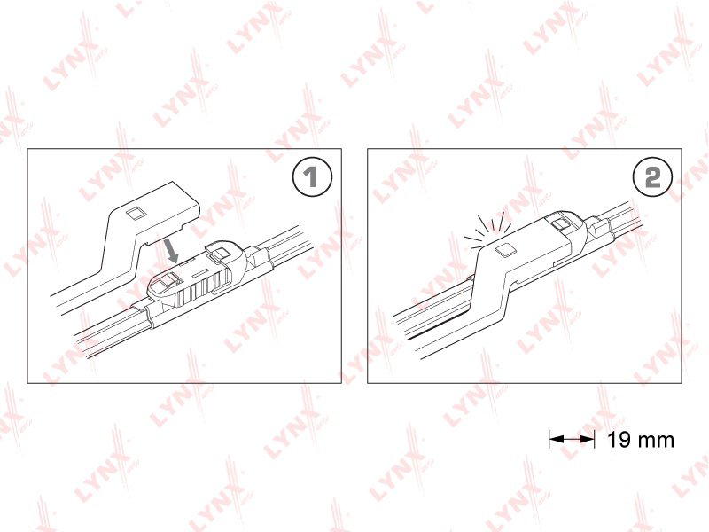 Щетка бескаркасная LYNXauto XF6045P 600 мм, 2 шт