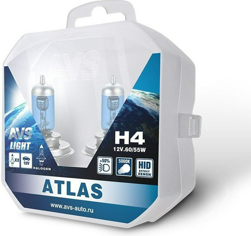 AVS A78908S галогенная H4, 2 шт