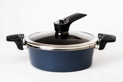 Кастрюля вакуумная Happycall Ih Vacuum Pot Low 24см 2.9л синяя купить,65000
