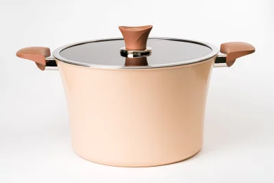 Кастрюля Happycall Eden Ih Pot High 24см 4.6л миндально-бежевая купить,59000