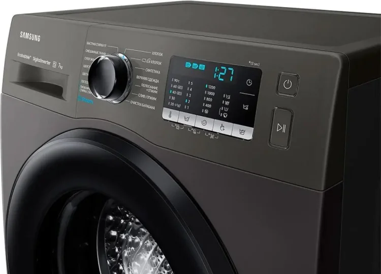 Стиральная машина Samsung WW70AGAS22AXLD Inox черный - ForteMarket Стиральная машина Samsung WW70AGAS22AXLD Inox черный купить,0