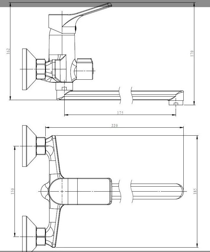 Смеситель для ванны ESKO Eiger EG 30, однозахватный купить,60330