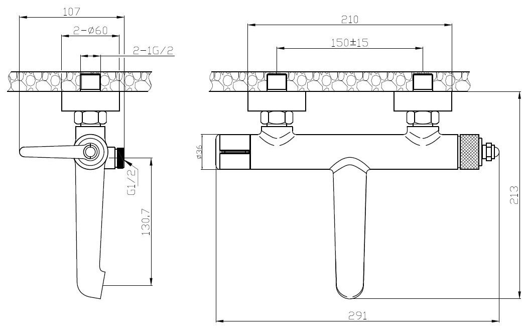 Смеситель для ванны ESKO Bangkok Gun metal BG54GM, латунь, цвет графит купить,NaN