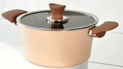 Кастрюля Happycall Eden Ih Pot 28см 6.6л миндально-бежевая