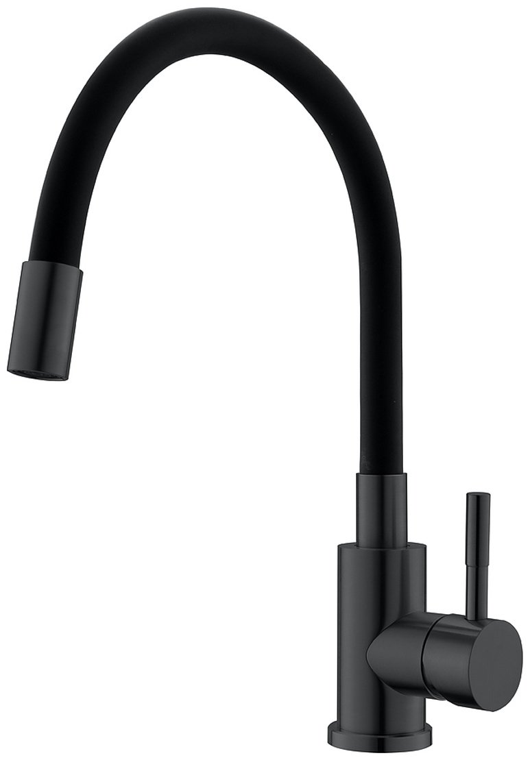 Смеситель с гибким изливом ESKO Snake K44BTotal, нержавеющая сталь, цвет черный купить,52741