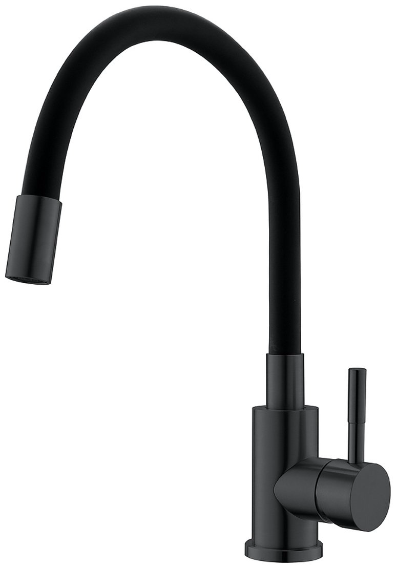 Смеситель с гибким изливом ESKO Snake K44BTotal, нержавеющая сталь, цвет черный купить,52741