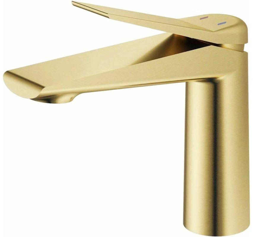 Смеситель для раковины (умывальника) ESKO SHA26Gold цвет золотой, однозахватный - ForteMarket Смеситель для раковины (умывальника) ESKO SHA26Gold цвет золотой, однозахватный купить,NaN