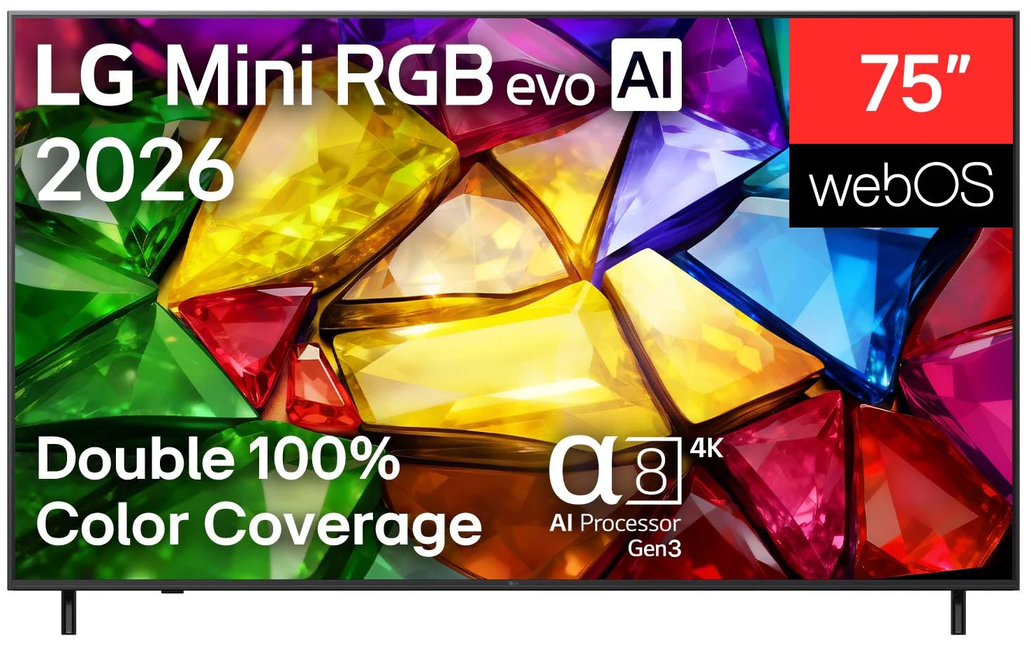Телевизор 75" (191 см) LG 75MRGB86B6A MiniRGB UHD Black